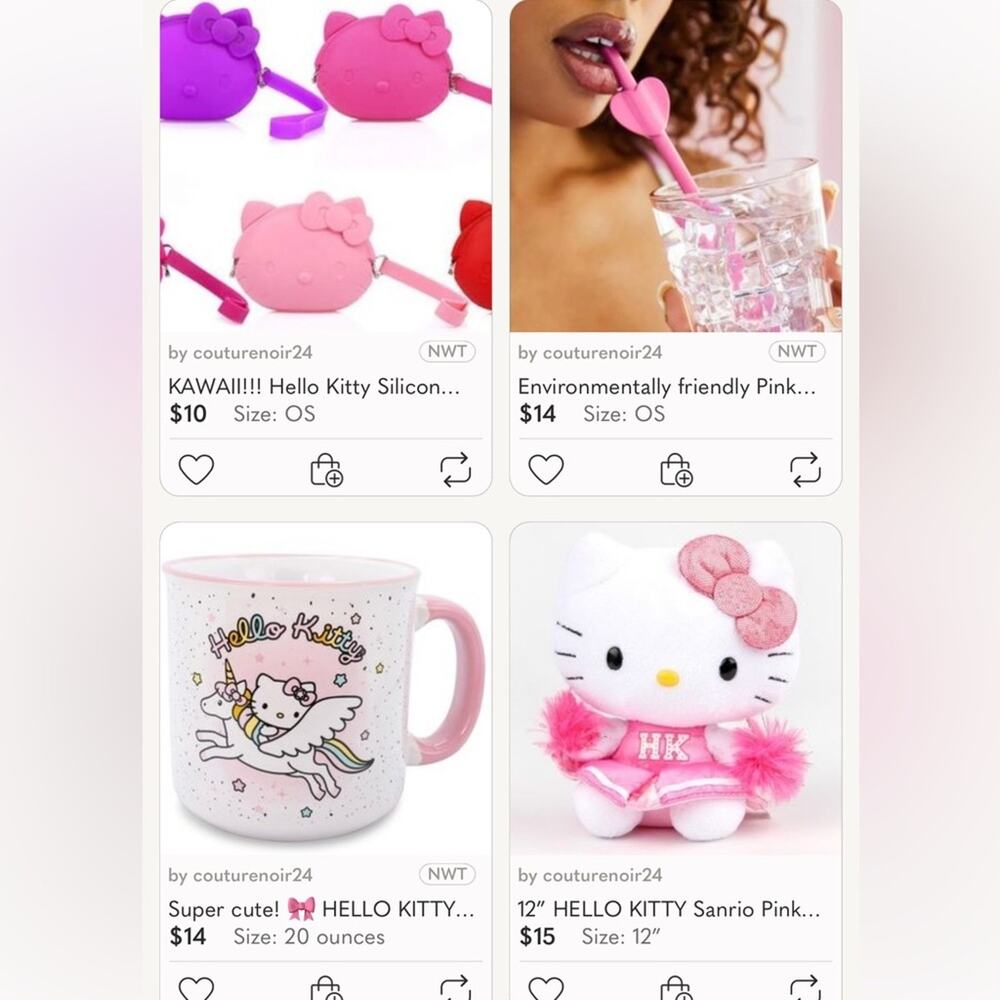 Hello Kitty Classic Face Mirror Hot Pink Bow Makeup Kawaii Travel Kidcore Glam - Picture 3 of 4